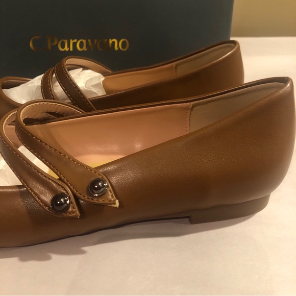 C.Paravano Women's Size 9 EU 39.5 Mary Jane Flats | Square Toe Ballet Flats - Picture 6 of 16